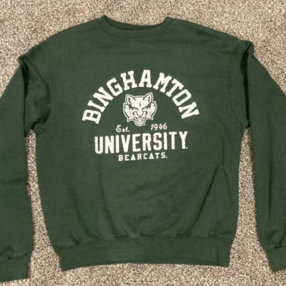 Binghamton Bearcats Ncaa Fan 1946 University Forest Green Sweatshirt